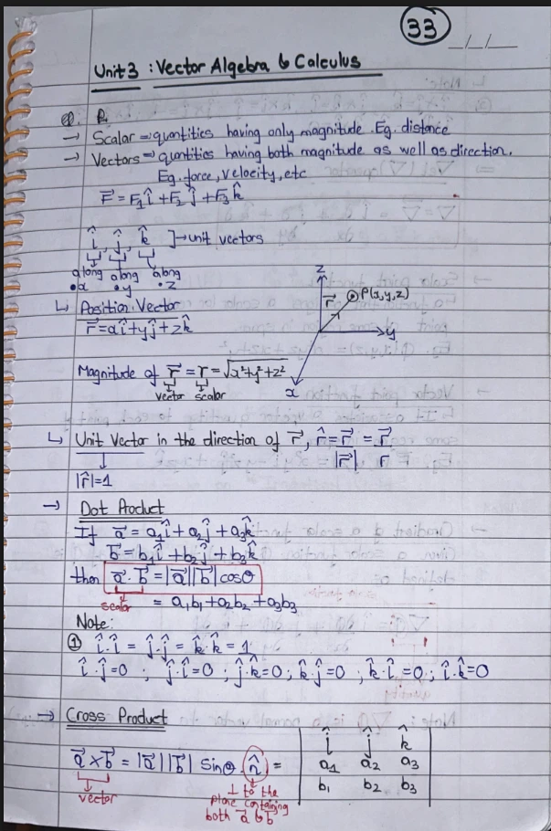 Unit 3:Vector Differentiation