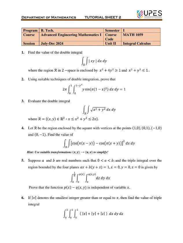 Tutorial Sheet 2[+Working]