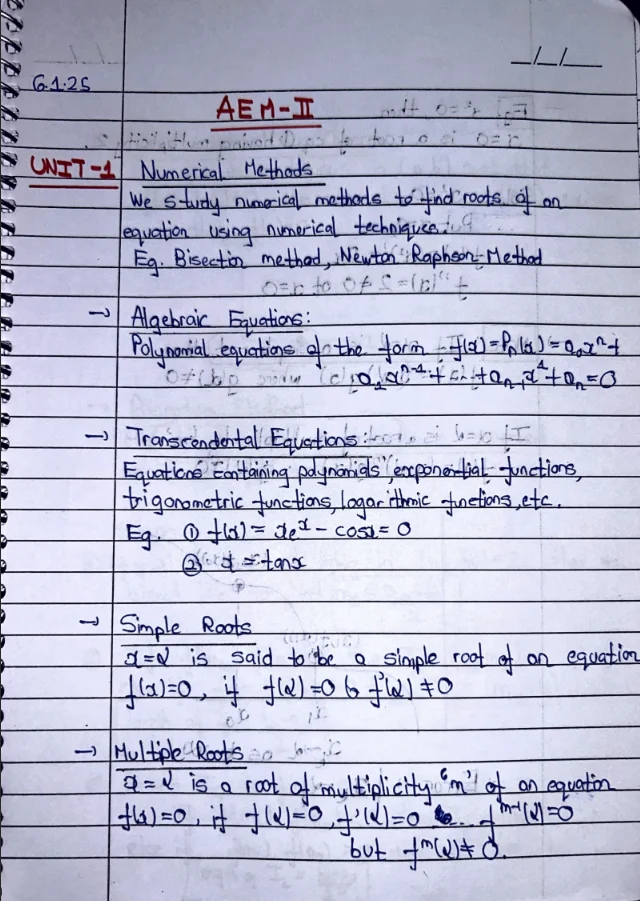 AEM-2 Unit 1 Notes