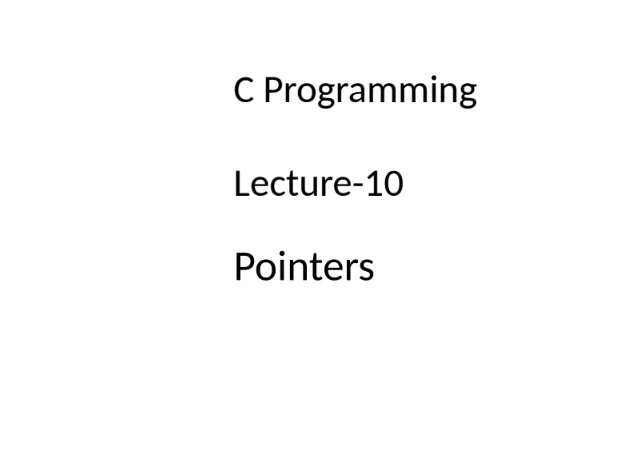 Unit 4:Structures and Pointers