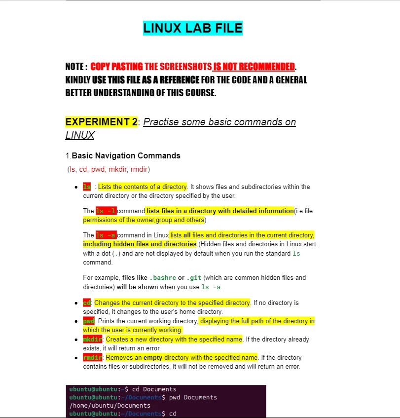 LINUX Lab File