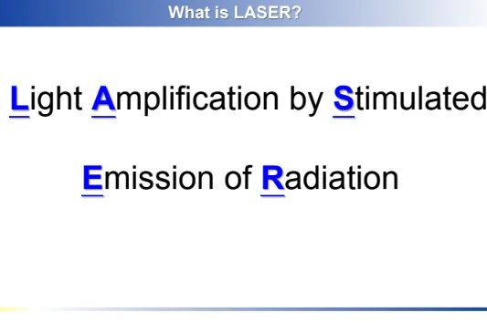 Unit 1:Lasers and Holography