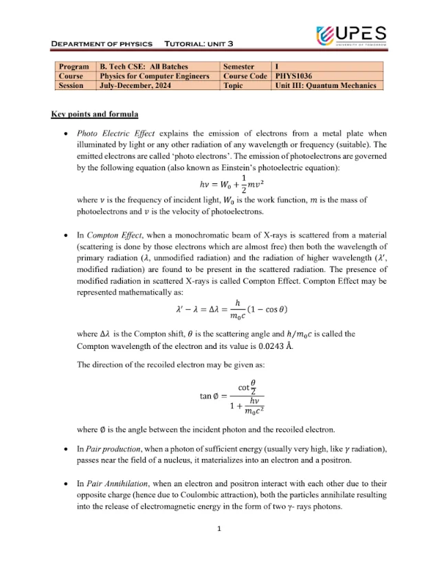 Tutorial Sheet[Unit 3]